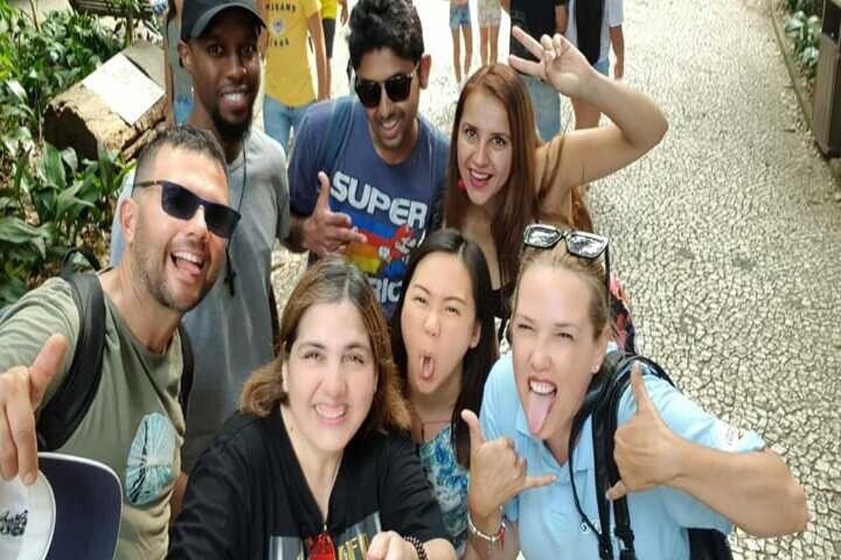 a group of people posing for a picture
