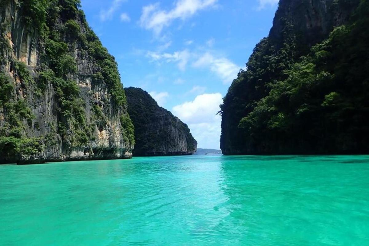 a view of the ocean from a boat in the water