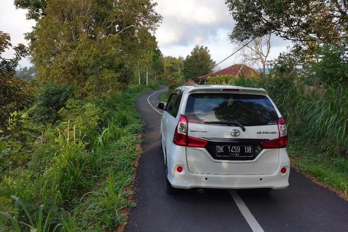 valkoinen auto pysäköitynä tien laitaan