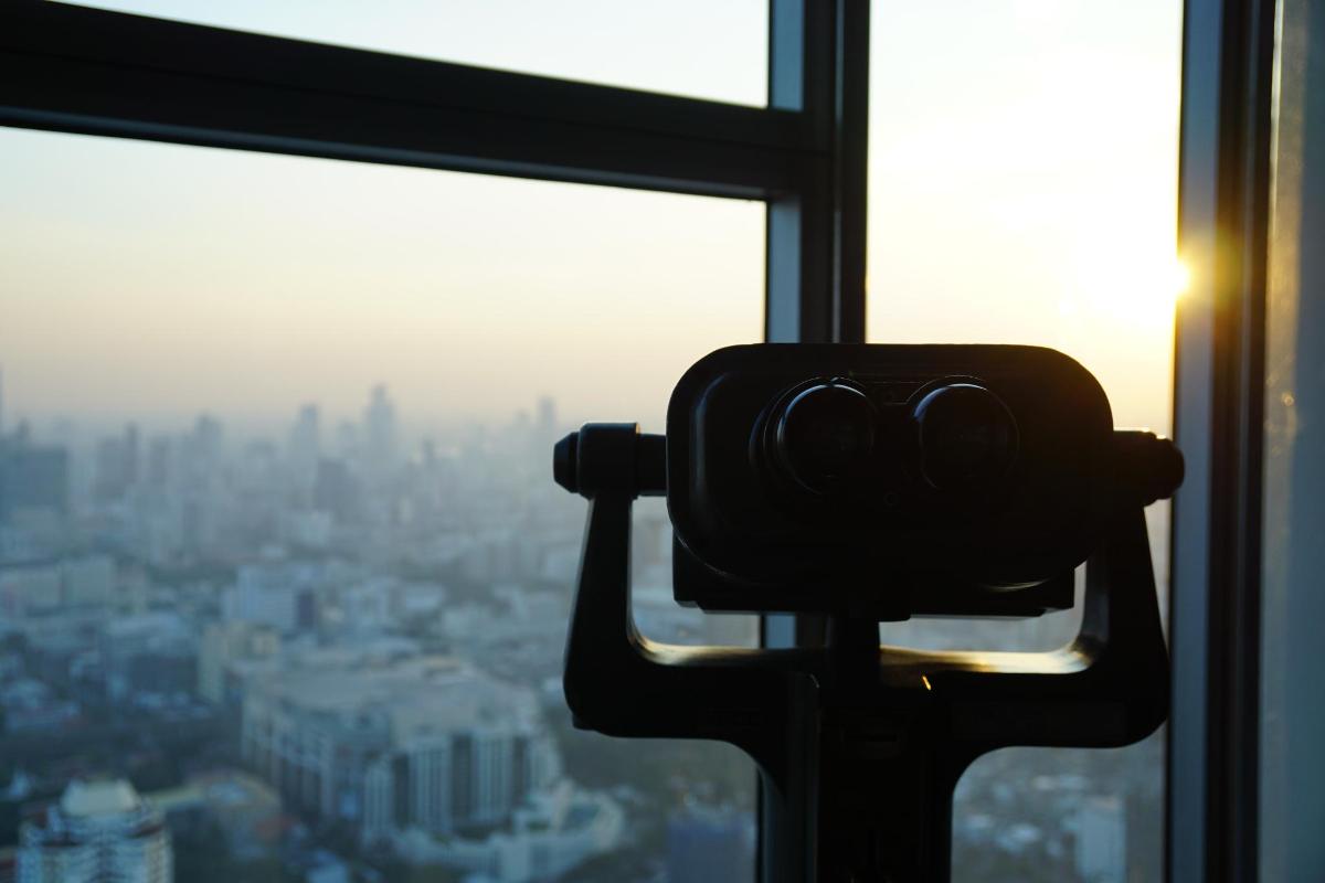 a view of a city from a window