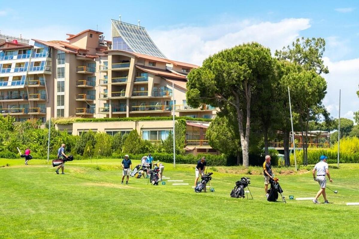 un grup de persones jugant a golf en un parc