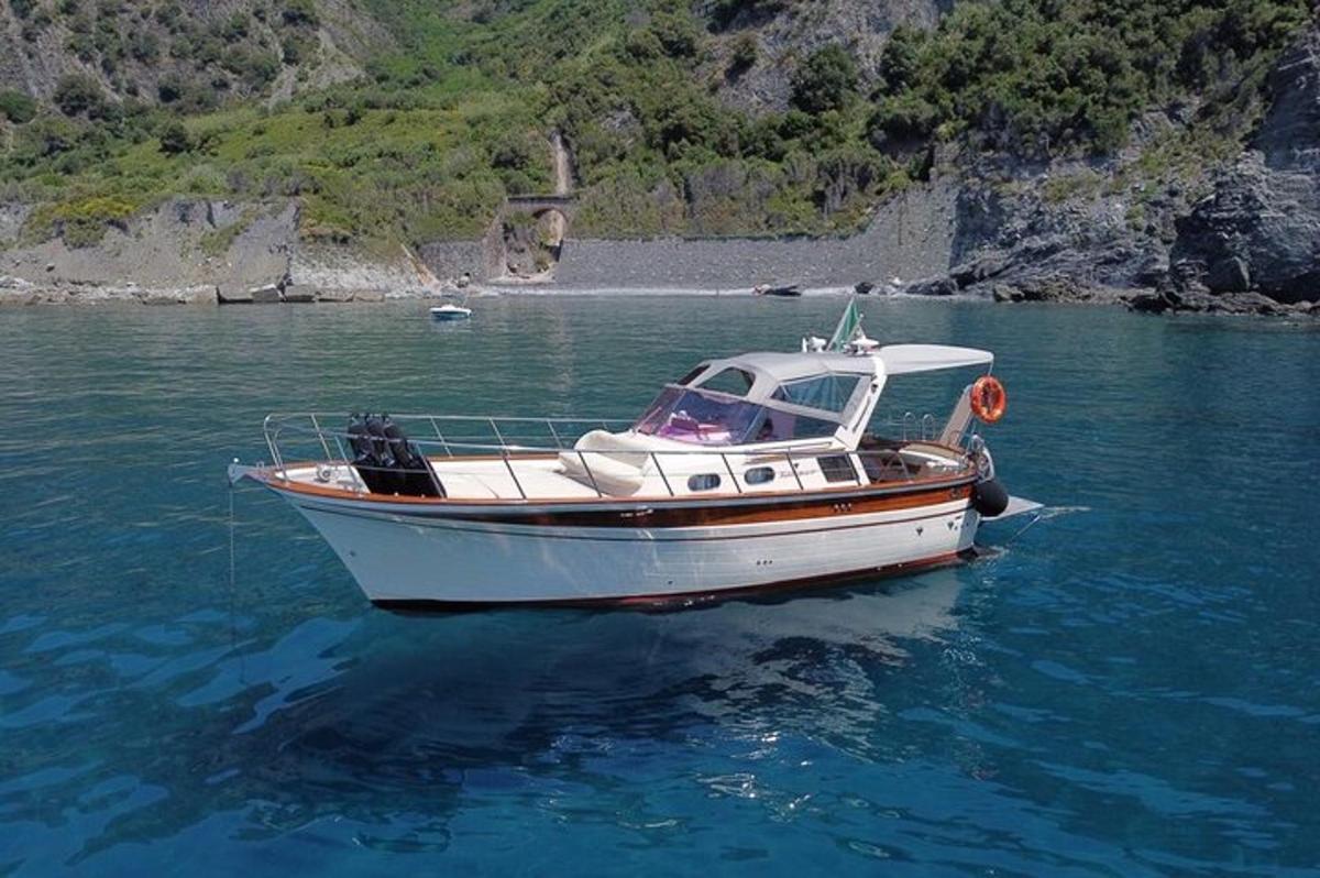 a boat floating in a body of water