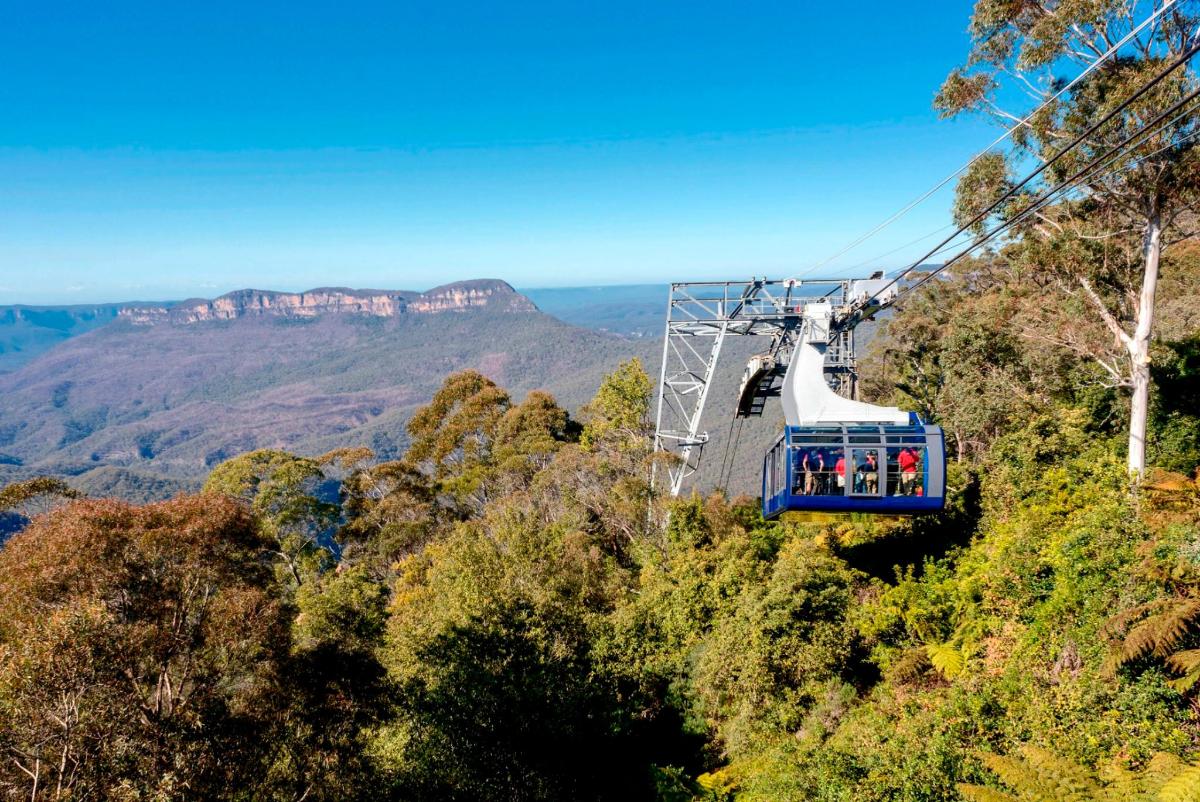 a gondola ride in the blue mountains