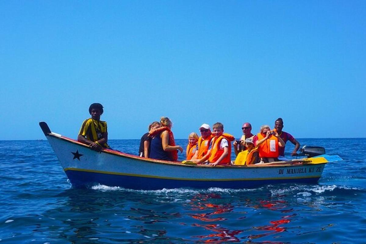 a group of people in a boat in the water