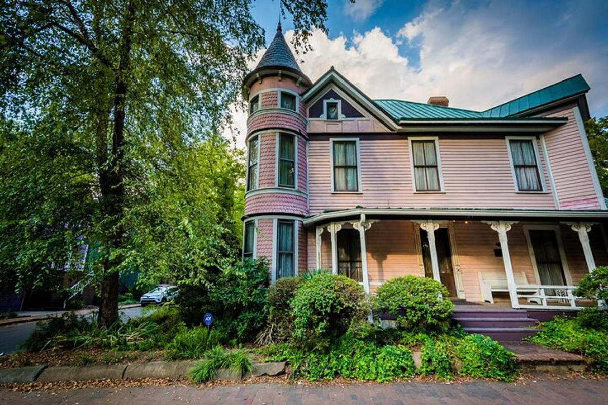 a large house with a tower on top of it