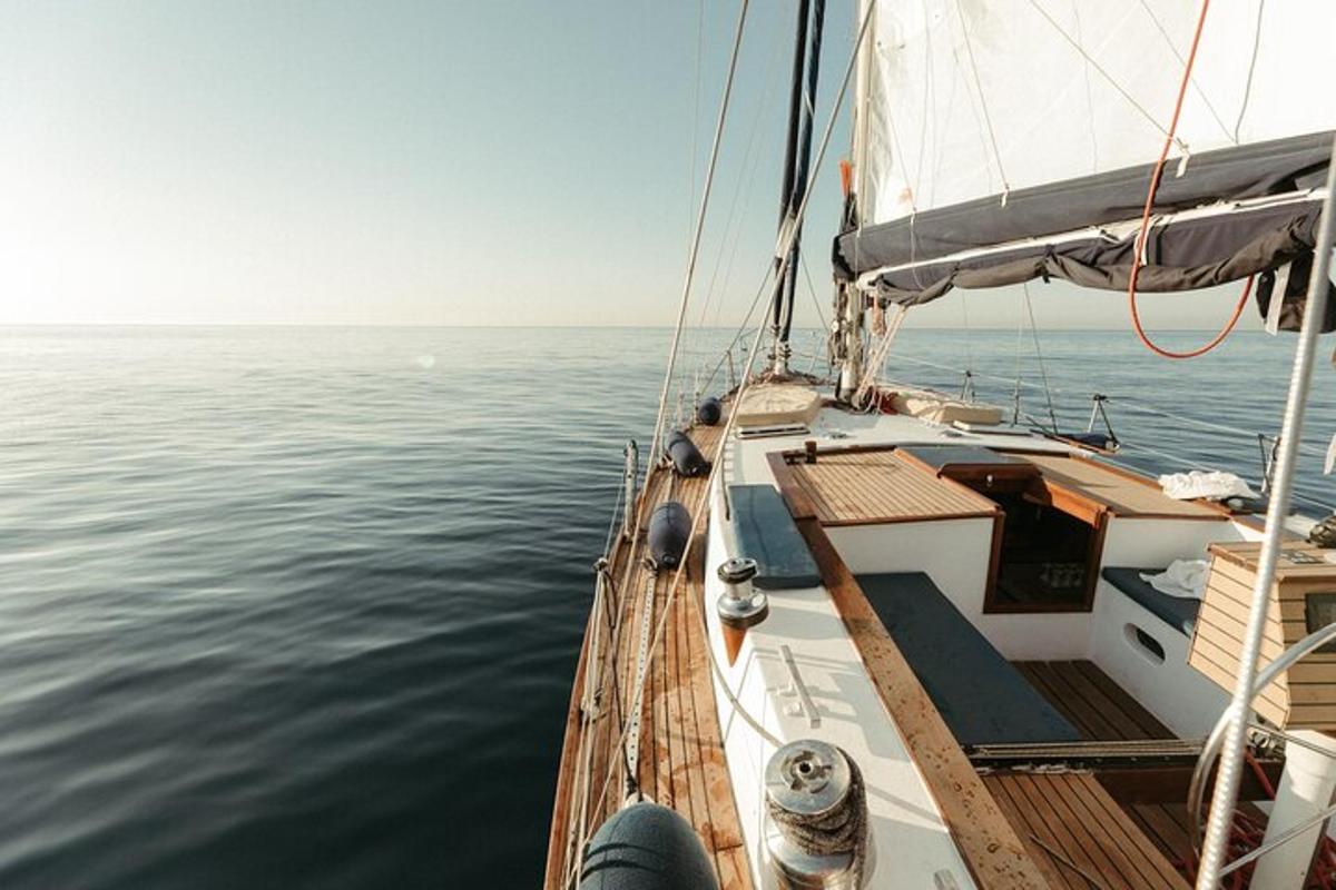 en båd, der flyder i vandet med havet