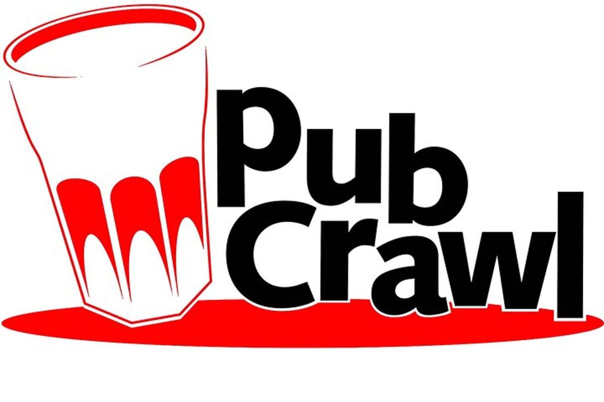 bolli af rauðum vökva og orðin „pub claw“