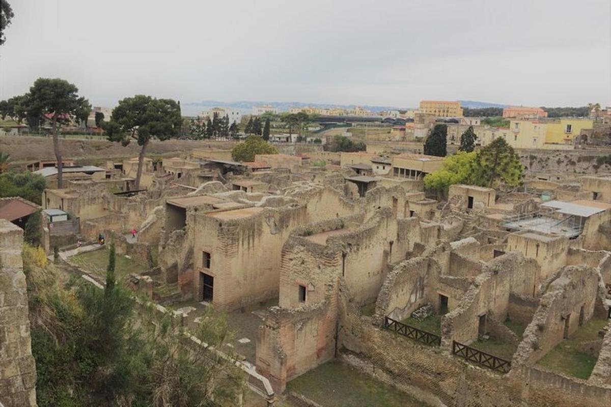 Una vista de una ciudad antigua con edificios.
