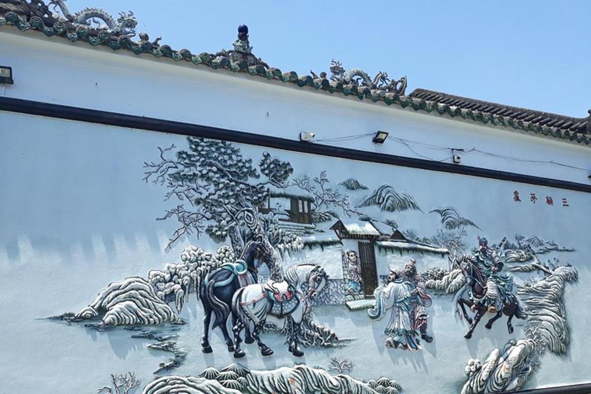 una pintura d'un ramat de zebres en una paret