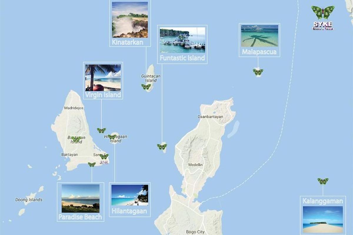 a map of ireland with photos of different places