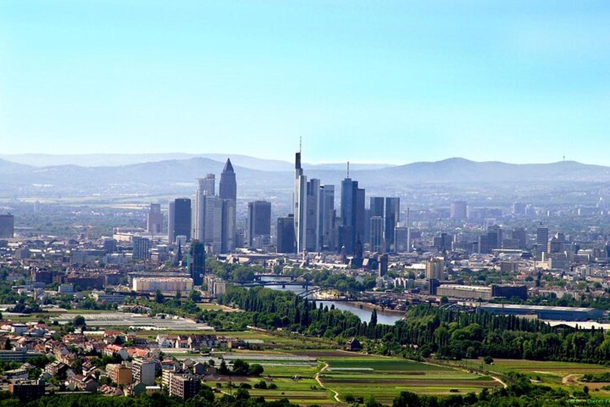 a view of a city with tall buildings