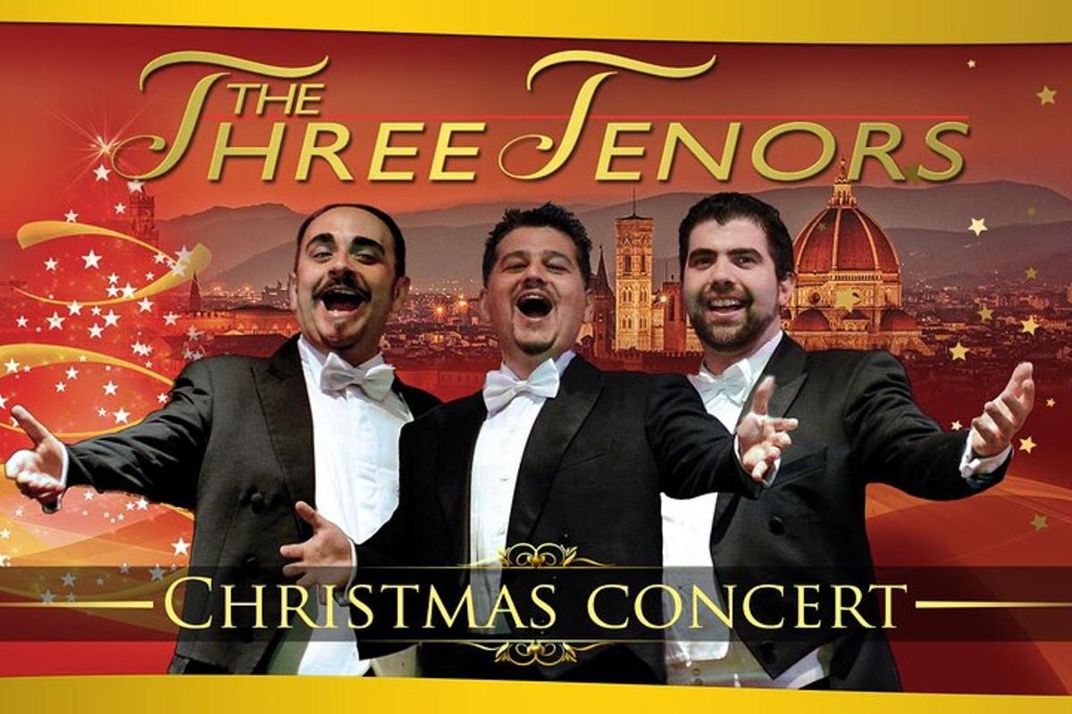 a poster for the three elves christmas concert