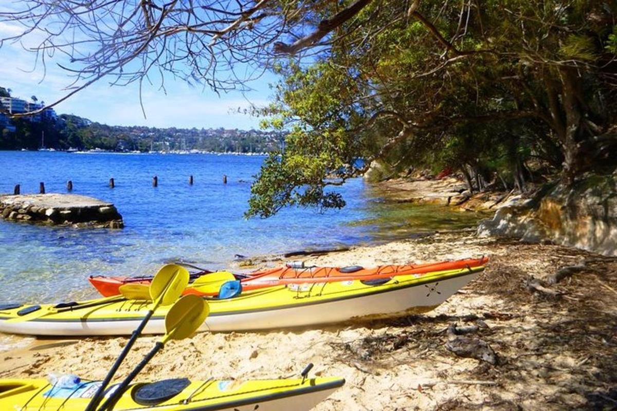 trije čolni sedijo na plaži blizu vode