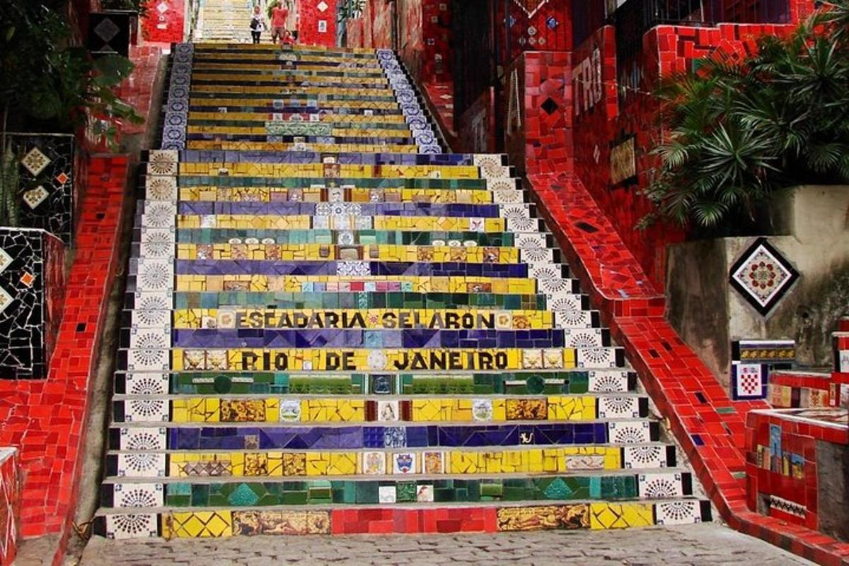 a set of stairs painted in different colors