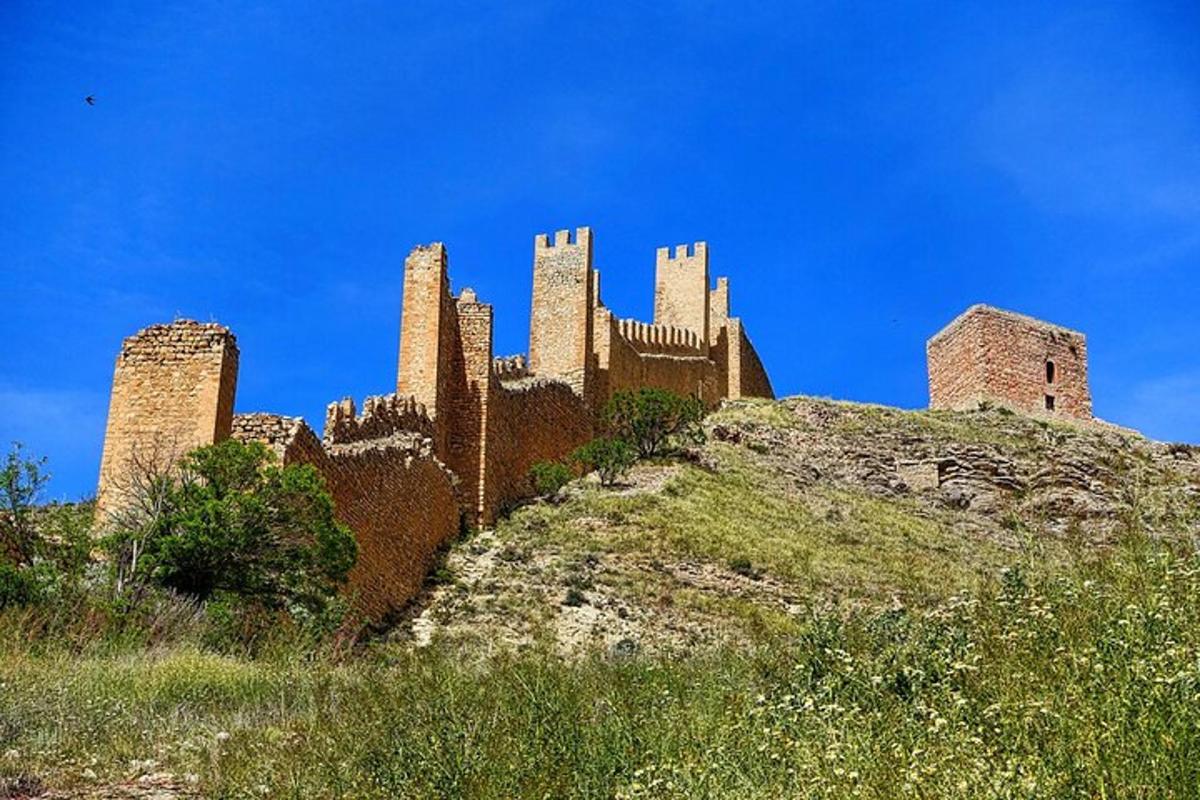 un castel așezat pe vârful unui deal