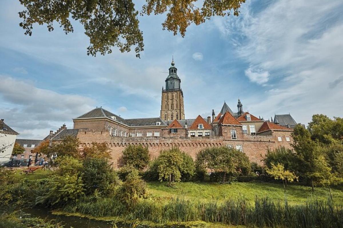 a large brick building with a clock tower