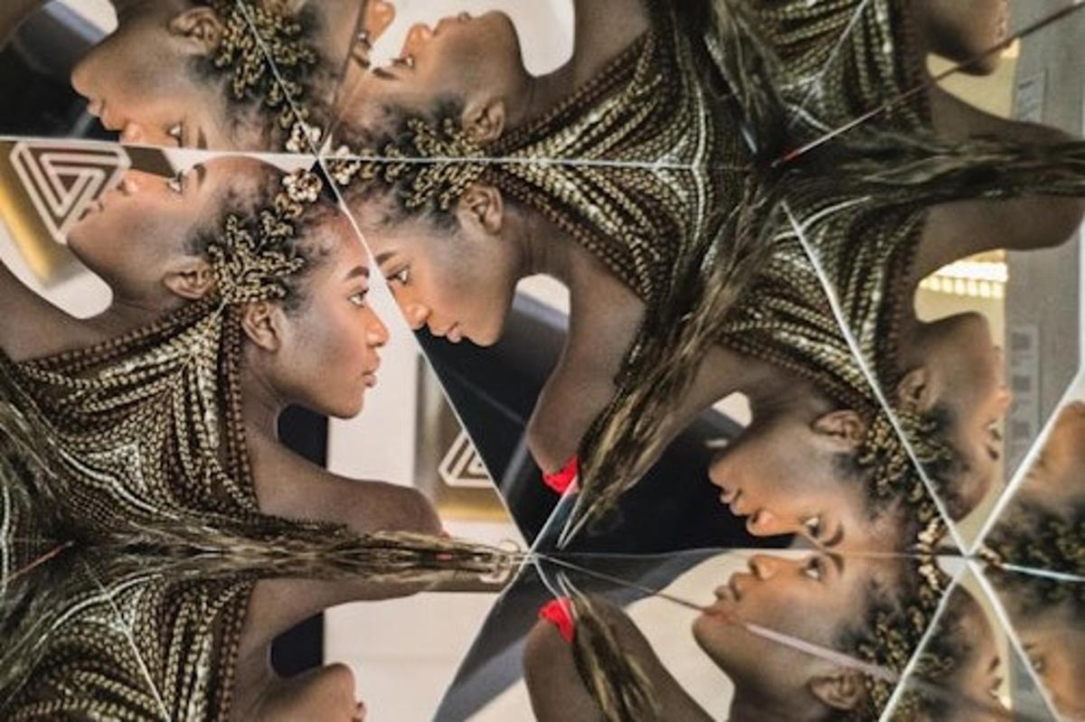 a group of women in a collage of photographs