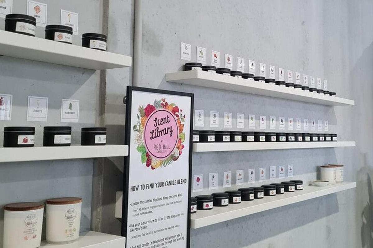 a display of products on shelves in a store