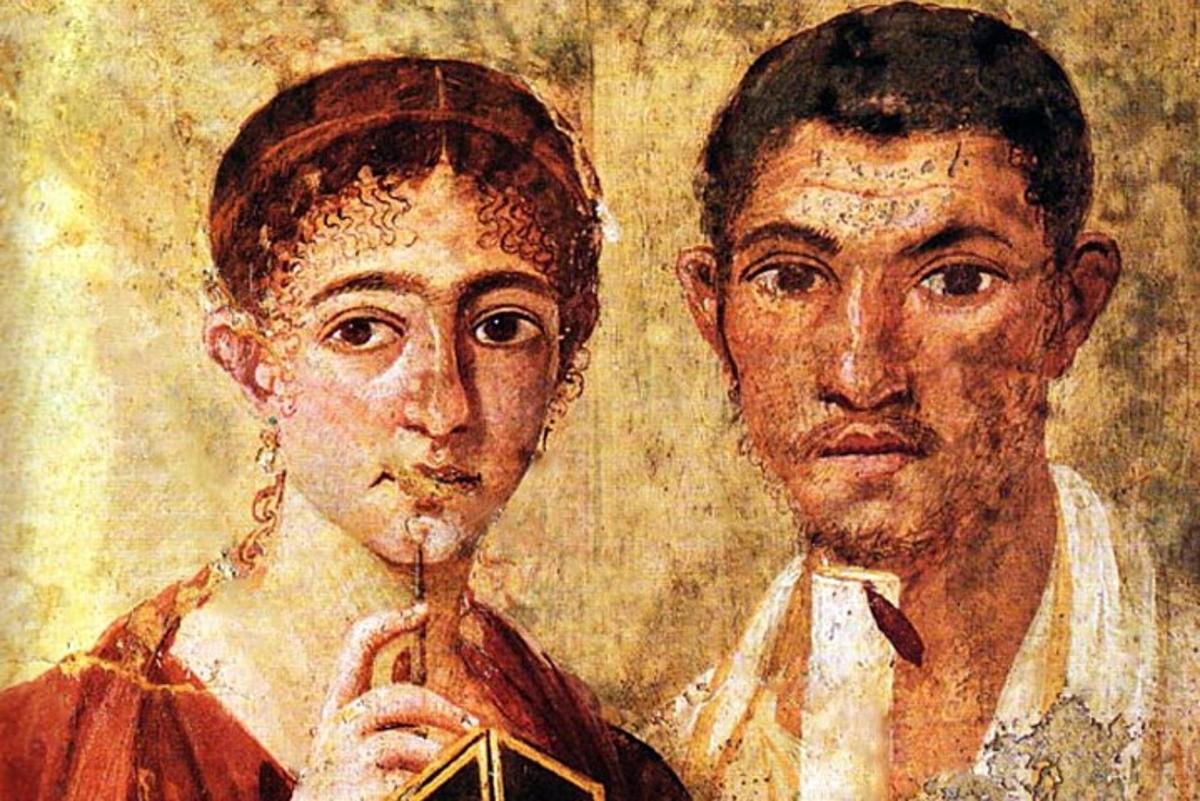 una pintura de un hombre y una mujer