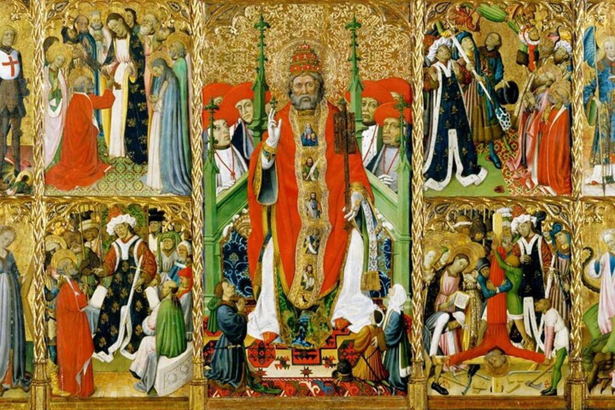 una pintura de una pintura de una pintura de un grupo religioso