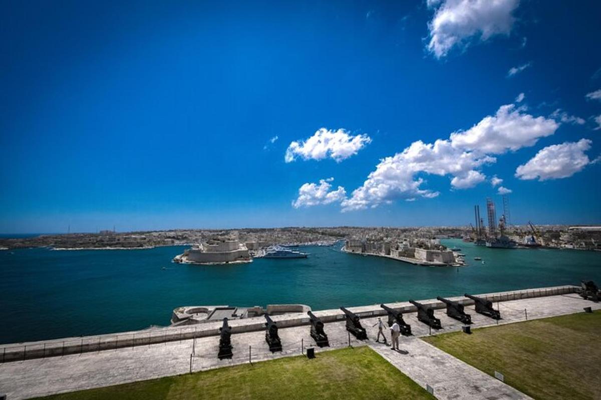 a view of a body of water with a harbor