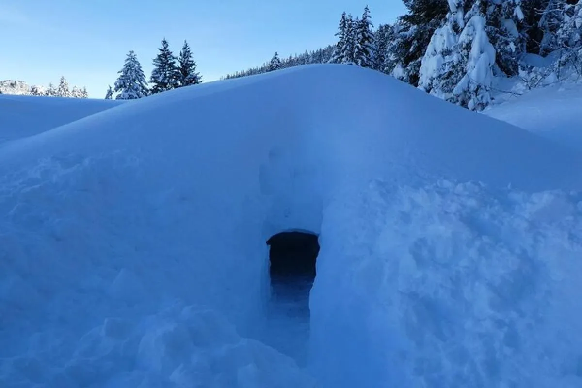 Randonnée raquettes et atelier igloo privé à Courchevel, 4 h – photo 5