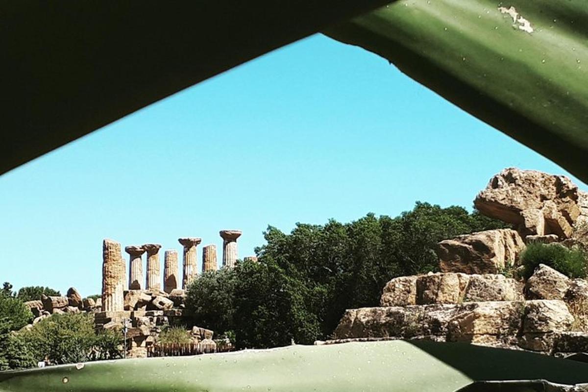 una vista delle rovine di un tempio
