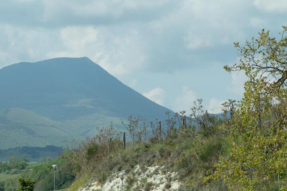 a mountain on top of a hill