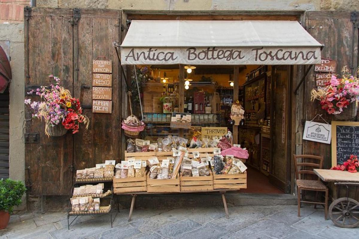 a store with a store front with a flower shop