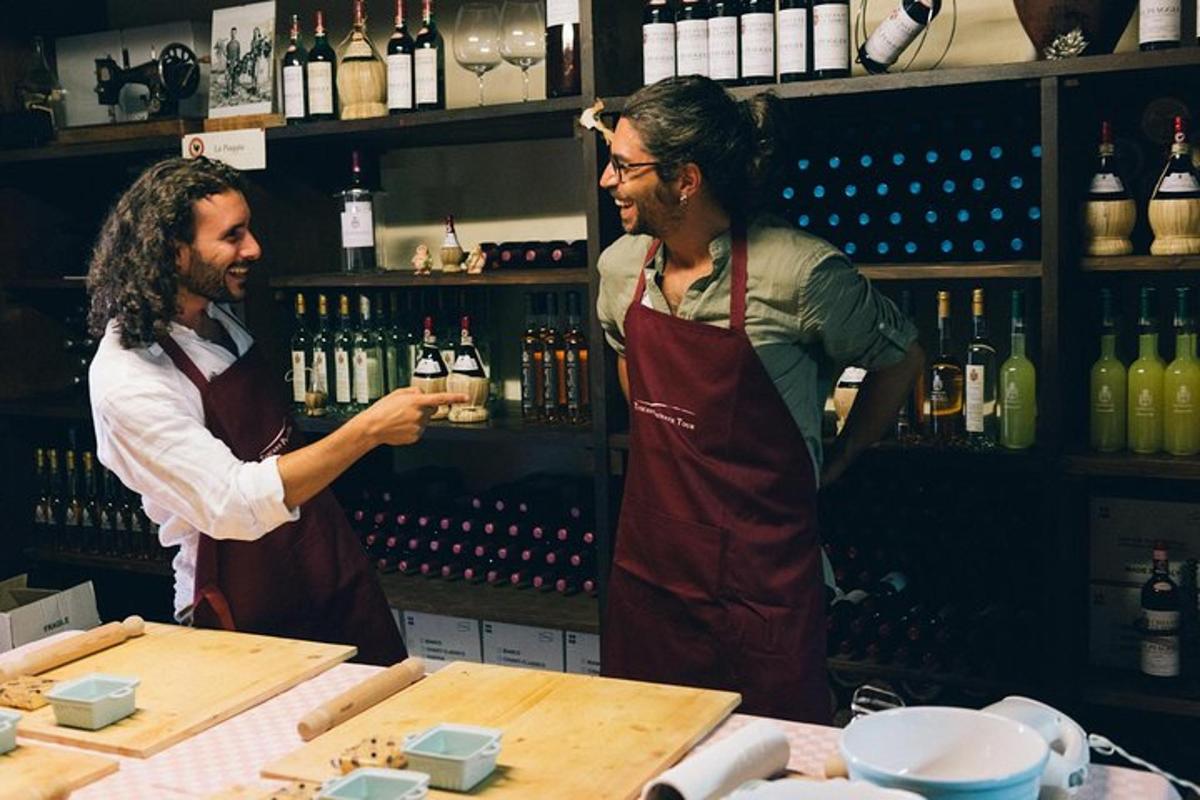 two men are standing in a bar with a bartender