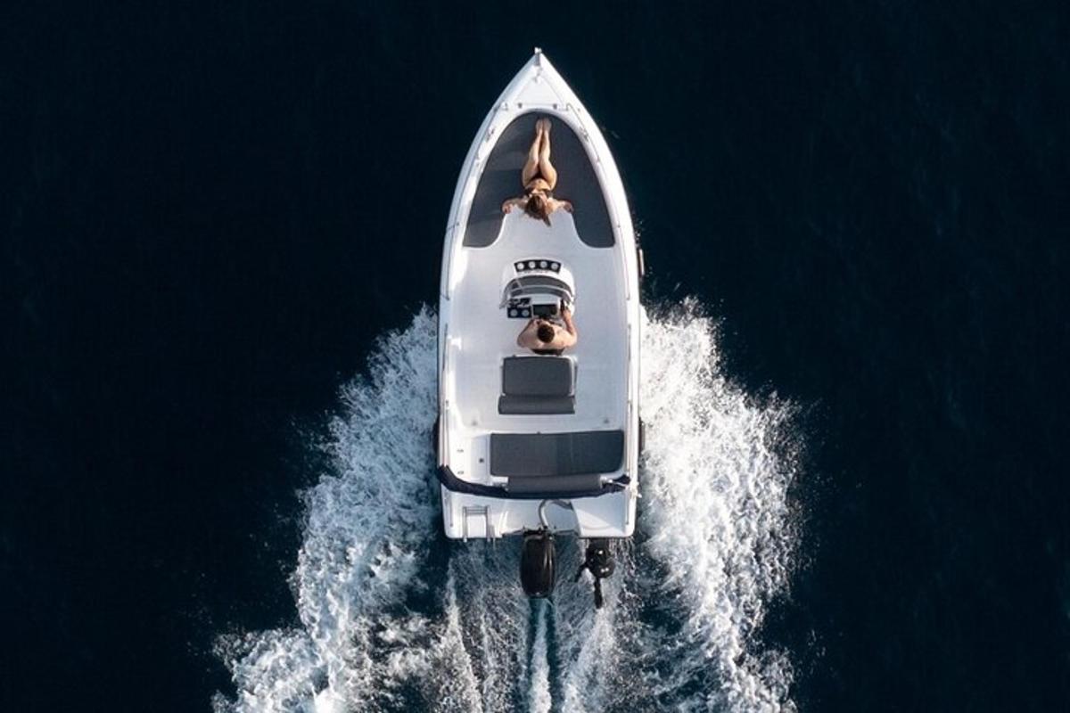 um cachorro em um barco na água