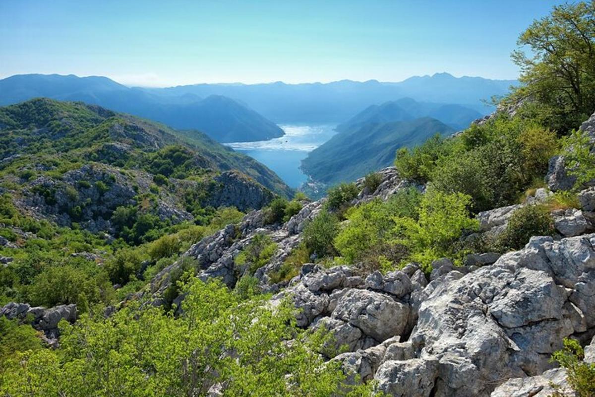 una vista desde la cima de una montaña