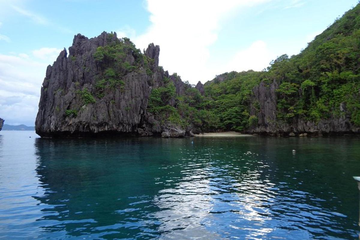 a small island in the middle of the water
