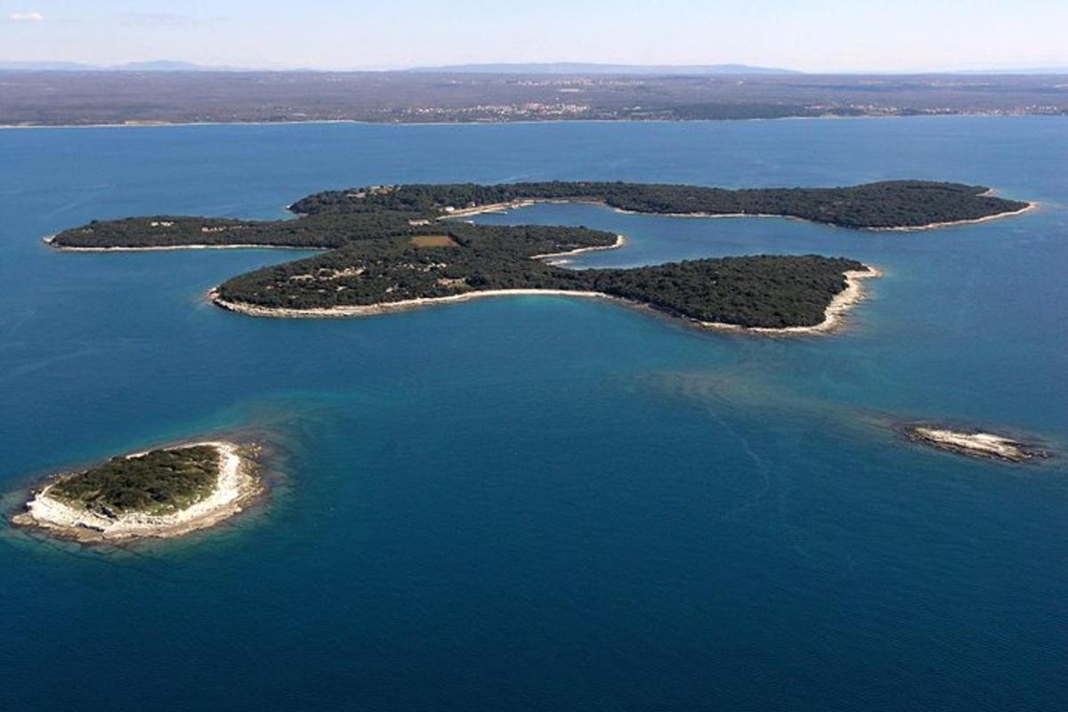 una vista aérea de una isla en el agua