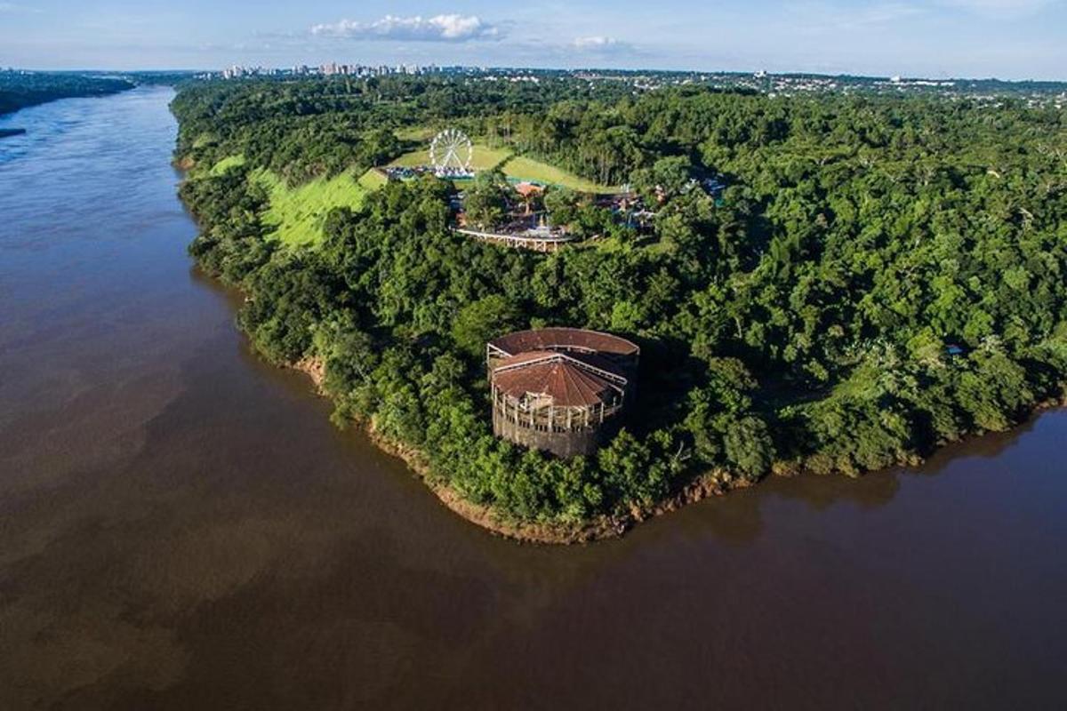an island in the middle of a body of water