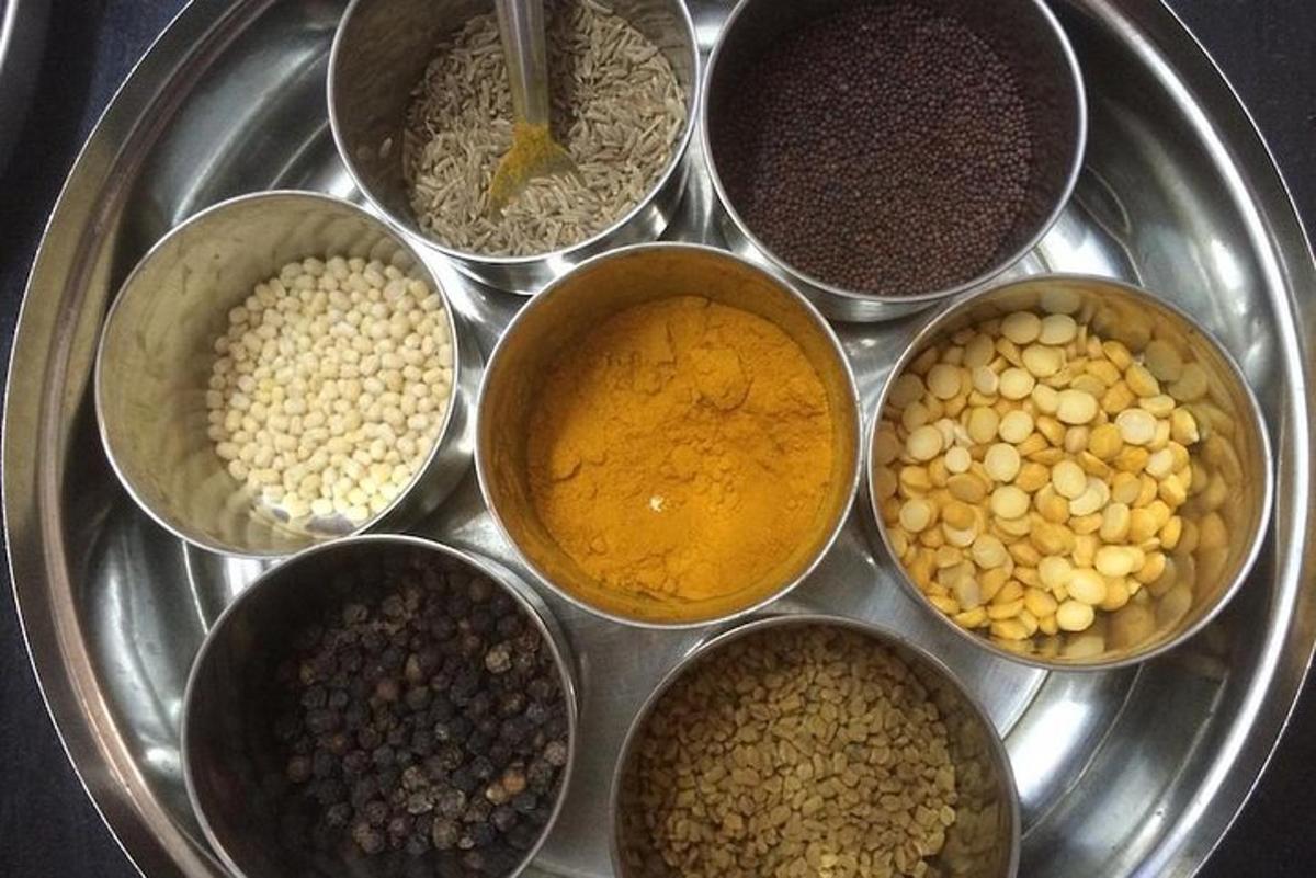 a group of bowls filled with different types of ingredients