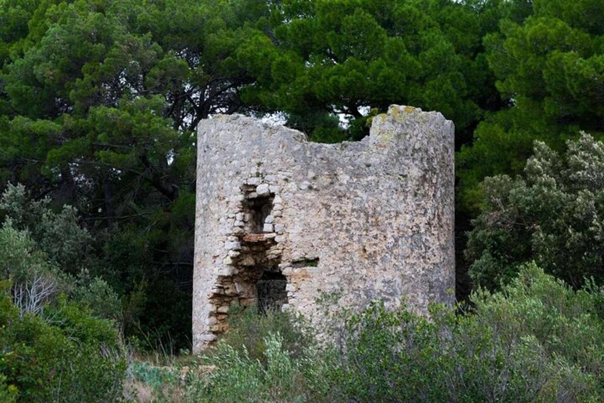 Un antiguo edificio de piedra en medio de un campo.
