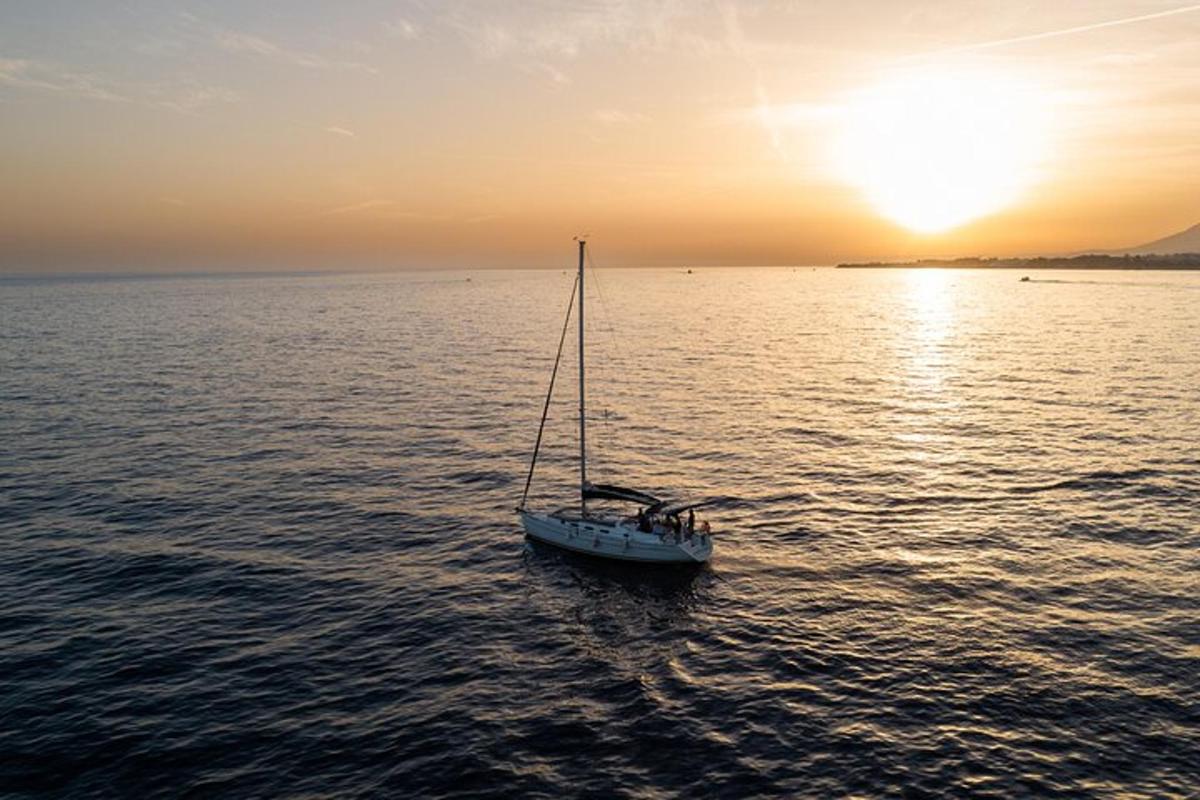 a boat in the middle of a large body of water