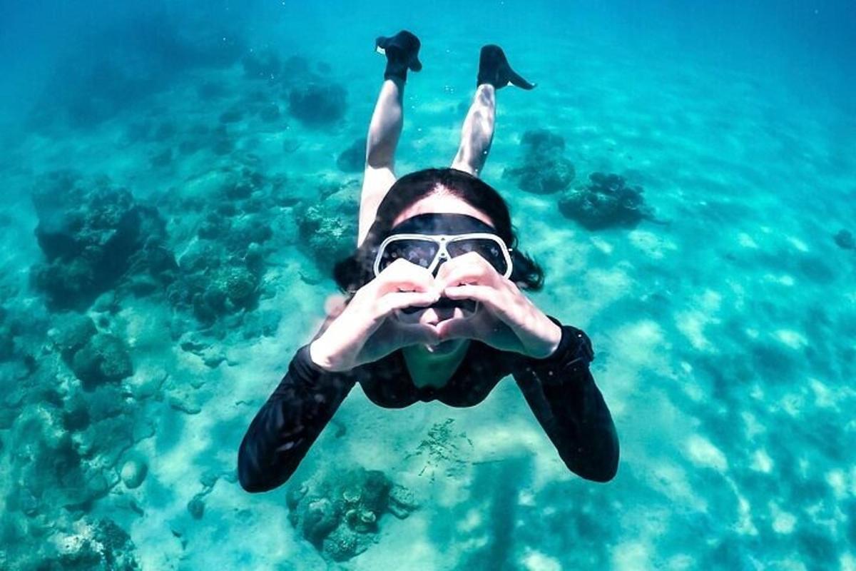 a person in the water wearing a wetsuit