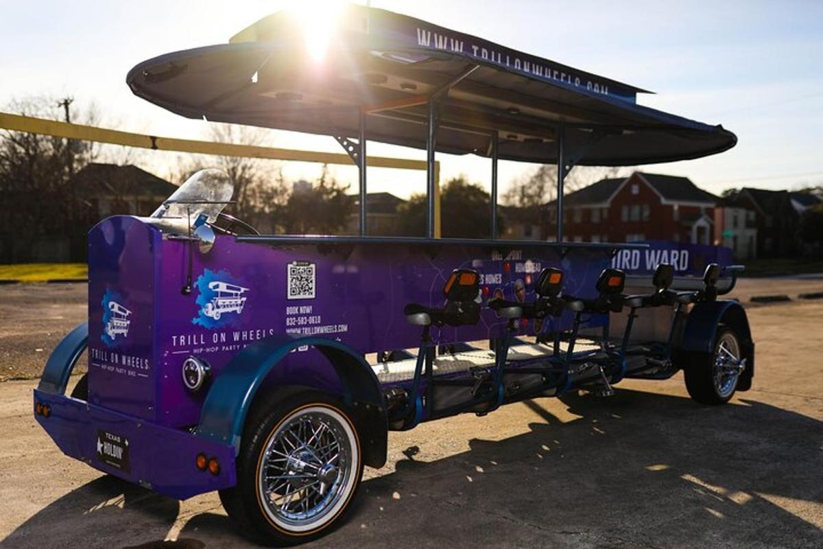 a purple car parked in a parking lot