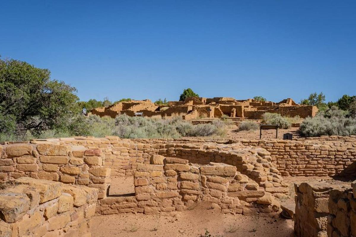 ancient ruins of a building in the desert