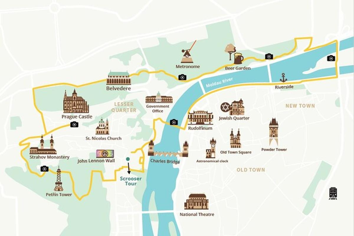 un mapa dels Estats Units amb atraccions