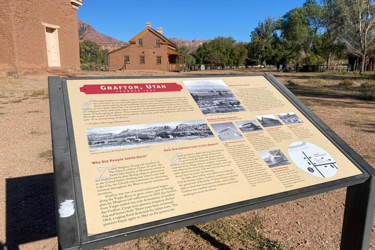 a information sign in front of a building