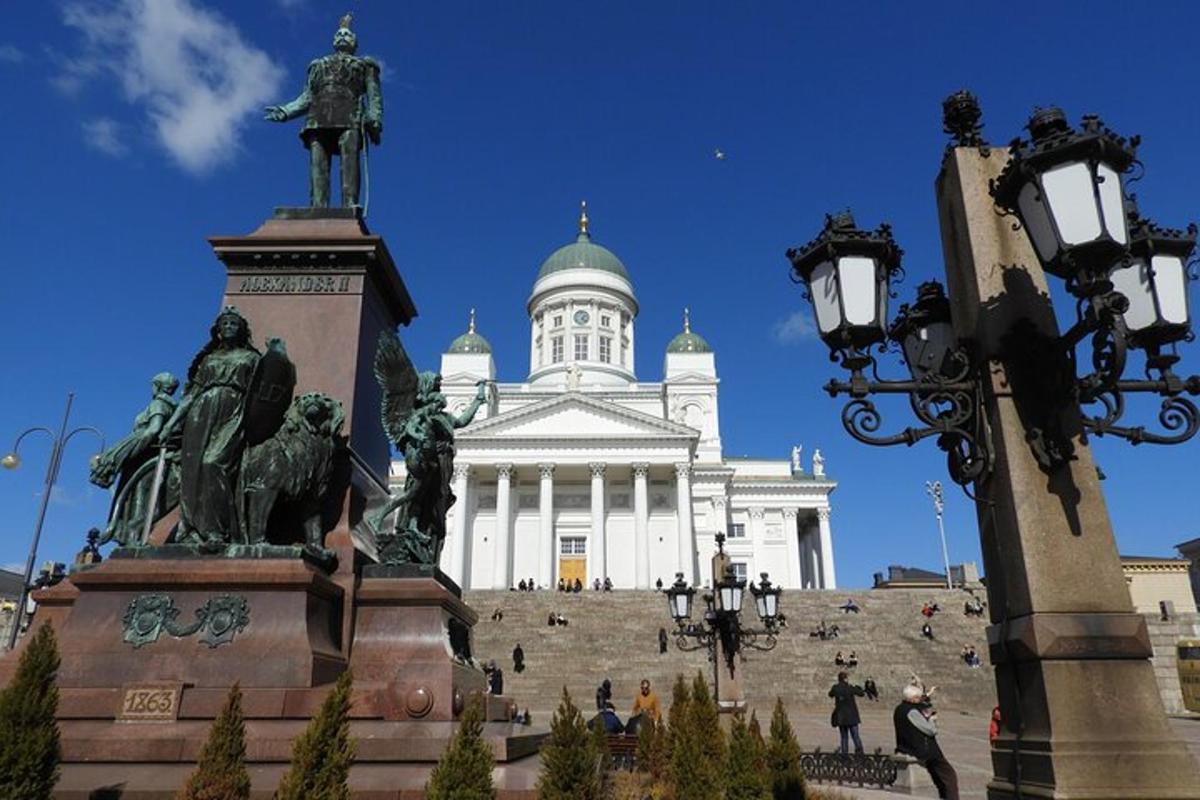 a building with a statue in front of it