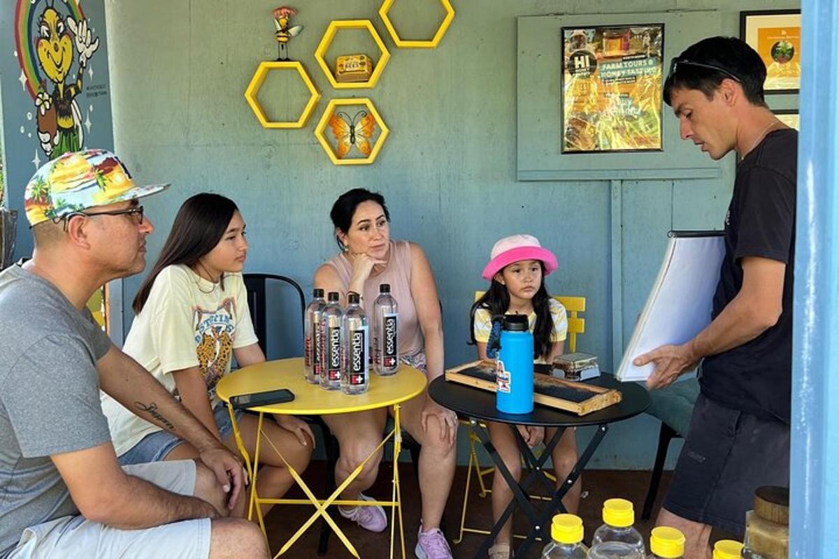 a group of people sitting around a table