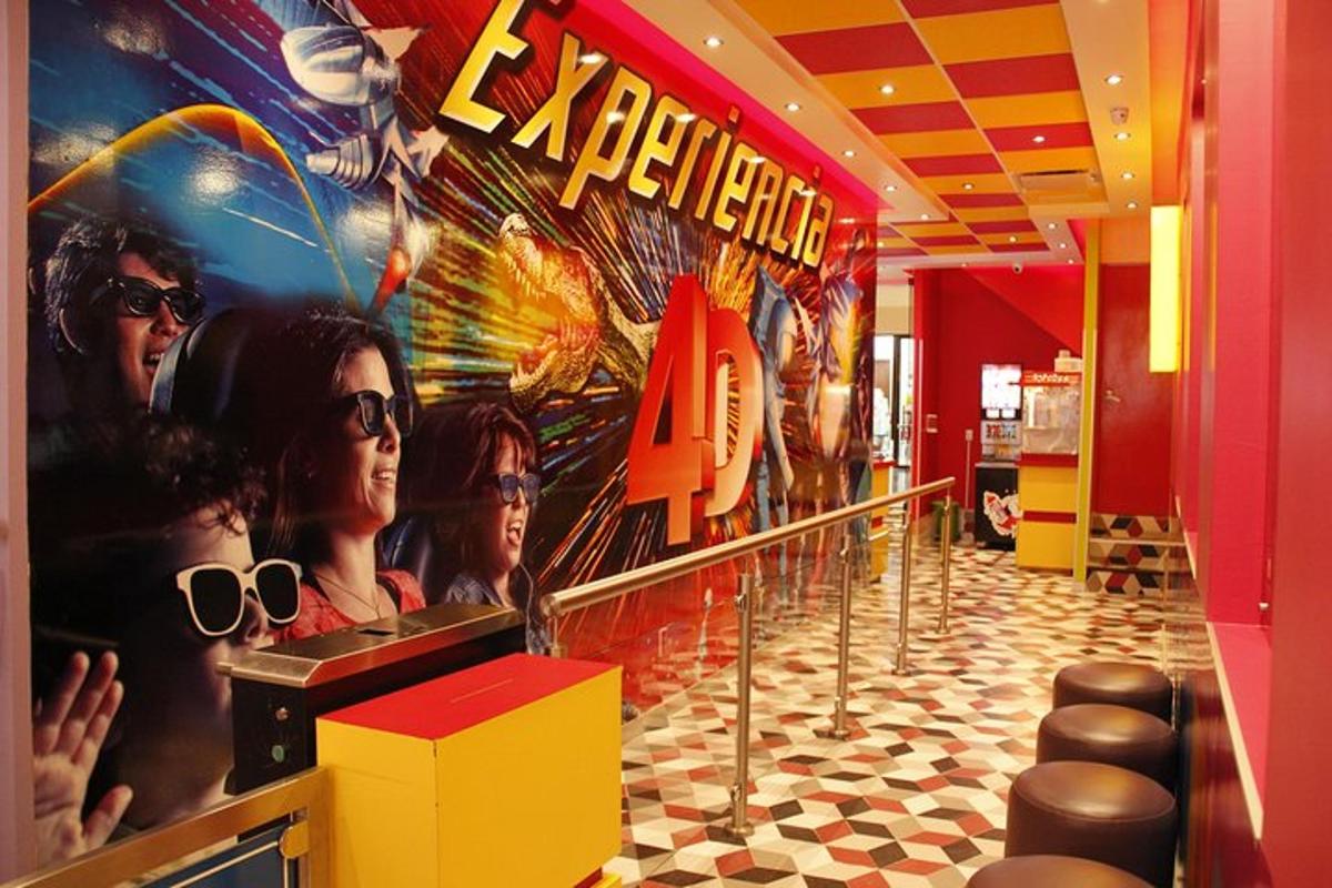 a room with a large movie poster on the wall