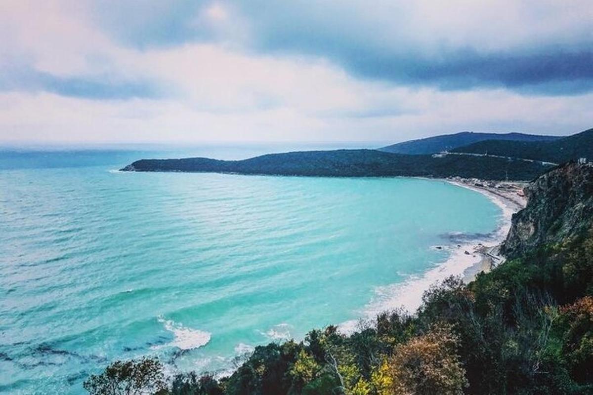 vista aèria d'una platja amb l'oceà