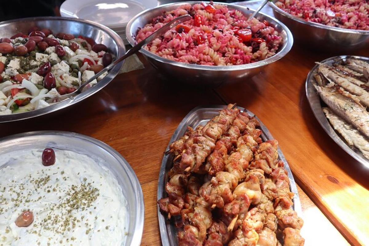a table topped with bowls of different types of food