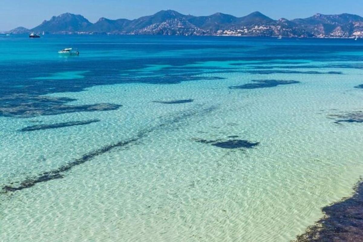 un grande specchio d'acqua con le montagne sullo sfondo