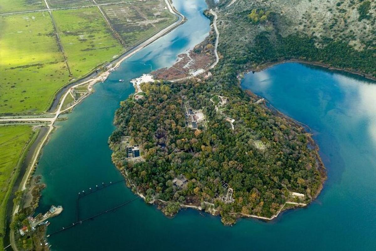 an island in the middle of a river